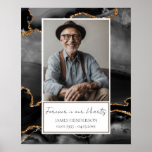 Memorial Black and Gold Marble Foto