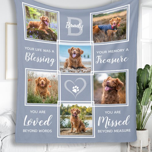 Memorial Black Foto Collage Fleecedecke