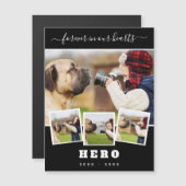 Memorial Black Foto Collage Liebe Hundelmagnet Magnetkarte (Vorne/Hinten)