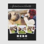 Memorial Black Foto Collage Liebe Hundelmagnet Magnetkarte (Vorderseite)