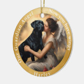 Memorial Black Lab Angel Art Custom Keramik Ornament (Links)