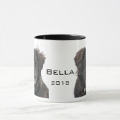Memorial Black Lab Pet Foto Name Jahr Kaffeetasse (Zentrum)