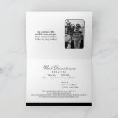 Memorial black white Photography Dankeskarte (Innenseite)