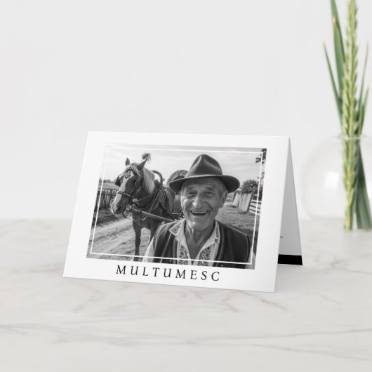 Memorial black white Photography Dankeskarte (Vorderseite)