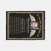 Memorial Blanket für benutzerdefiniertes Comformie Fleecedecke (Vorderseite (Horizontal))