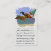 Memorial Blessing in Purple, Blue, Orange, Prayer Visitenkarte (Vorderseite)