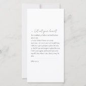 Memorial Blue and Gold Foto Beerdigung Lesezeichen Dankeskarte (Rückseite)