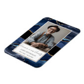 Memorial Blue and Gold Foto Keepake Magnet (Linke Seite)