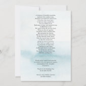 Memorial Blue Beileid Beerdigung Danke Karte (Rückseite)