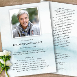 Memorial Blue Beileid Beerdigung Danke Karte