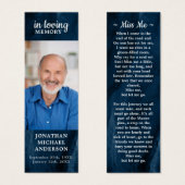 Memorial Blue Marble Foto Beerdigung Gedicht Lesez (Vorne & Hinten)