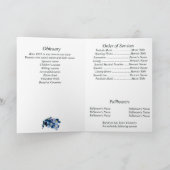 Memorial Blue Vergiss mich nicht das Blumenprogram Einladung (Innenseite)