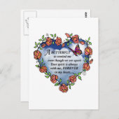 Memorial Butterfly Gedicht Postkarte (Vorne/Hinten)