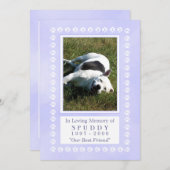 Memorial Card 12x18 - Himmlische blaue Pawprints Einladung (Vorne/Hinten)