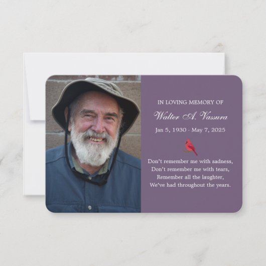 Memorial Card 2 Foto Kardinal (Vorderseite)