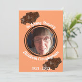 Memorial Card Aragonite Crystal Memory Foto Einladung (Stehend Vorderseite)