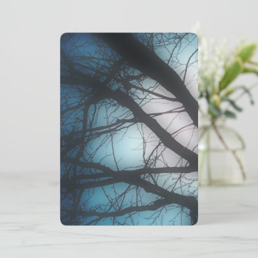 Memorial card blur tree programm (Stehend Vorderseite)