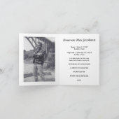 memorial card : elegant star of david karte (Innenseite)