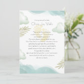 Memorial Card für Babyfußabzüge Ankündigung (Stehend Vorderseite)