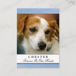 Memorial Card Light Blue Contents Gedicht Visitenkarte