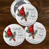 Memorial Cardinals Appear When Angels Are Near Button