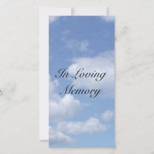 Memorial Cards "Blue Sky"