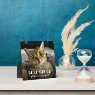 Memorial Cat Foto Pawprints auf meinem Herzen Fotoplatte