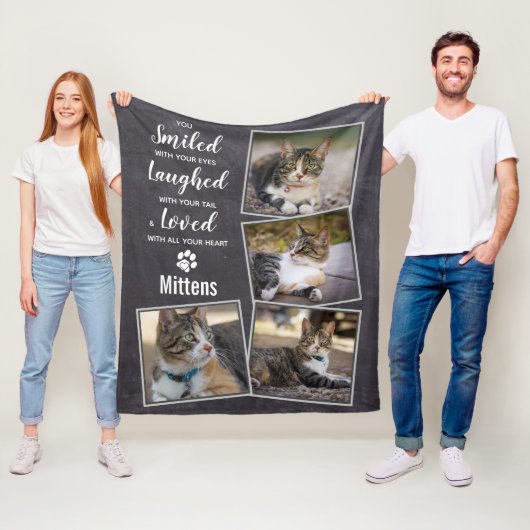 Memorial Cat FotoCollage Fleecedecke (Beispiel)