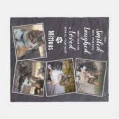Memorial Cat FotoCollage Fleecedecke (Vorderseite (Horizontal))