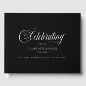  Memorial "Celebrating life of" Black Gästebuch (Vorderseite)