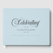  Memorial "Celebrating life of"  Blue Gästebuch (Vorderseite)