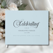  Memorial "Celebrating life of"  Blue Gästebuch