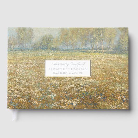 Memorial Celebrating Life Of Funeral Flower Fields Gästebuch (Vorderseite)