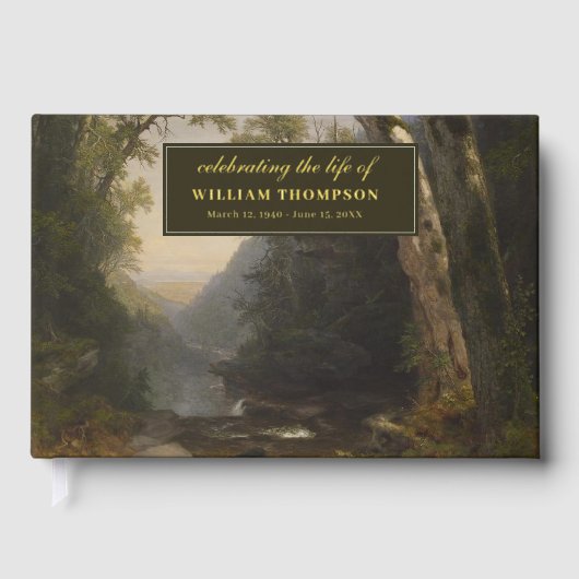 Memorial Celebrating Life Of Funeral Forest Nature Gästebuch (Vorderseite)