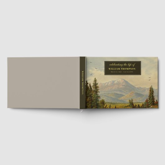 Memorial Celebrating Life Of Funeral Forest Nature Gästebuch (Voll)