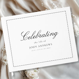  Memorial "Celebrating life of" White Gästebuch