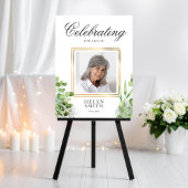 Memorial Celebration of Life Elegant Greenery Poster