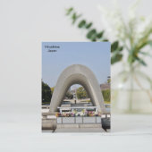 Memorial Cenotaph, Hiroshima Memorial Park, Japan Postkarte (Stehend Vorderseite)