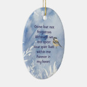 Memorial Chickadee Bird Winter Snow Tree Keramik Ornament (Rechts)