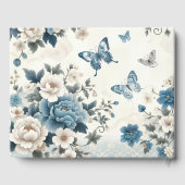 Memorial Chinoiserie Flowers and Butterflies Gästebuch (Rückseite)