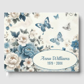 Memorial Chinoiserie Flowers and Butterflies Gästebuch (Vorderseite)