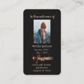 Memorial Christlich Memory Card Musikgitarre Visitenkarte (Vorderseite)