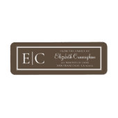 Memorial Classic Simple Monogram Rücksendeadresse (Vorne)