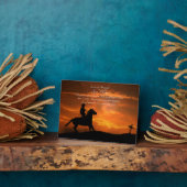 Memorial Country Western Cowboy Fotoplatte (Seite)