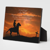 Memorial Country Western Cowboy Fotoplatte (Seite)