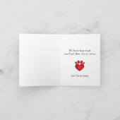 Memorial Crazy Niedliches Beileid Karte (Innenseite)