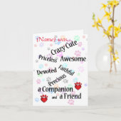 Memorial Crazy Niedliches Beileid Karte (Gelbe Blume)