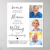 Memorial Custom 3 Foto Heaven Gedicht Poster (Vorne)