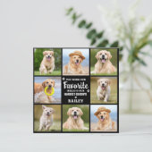 Memorial Custom 8 Foto Dog Loss Beileid Dankeskarte (Stehend Vorderseite)