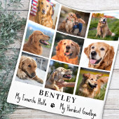 Memorial Custom 9 Foto Collage Cat Dog Fleecedecke